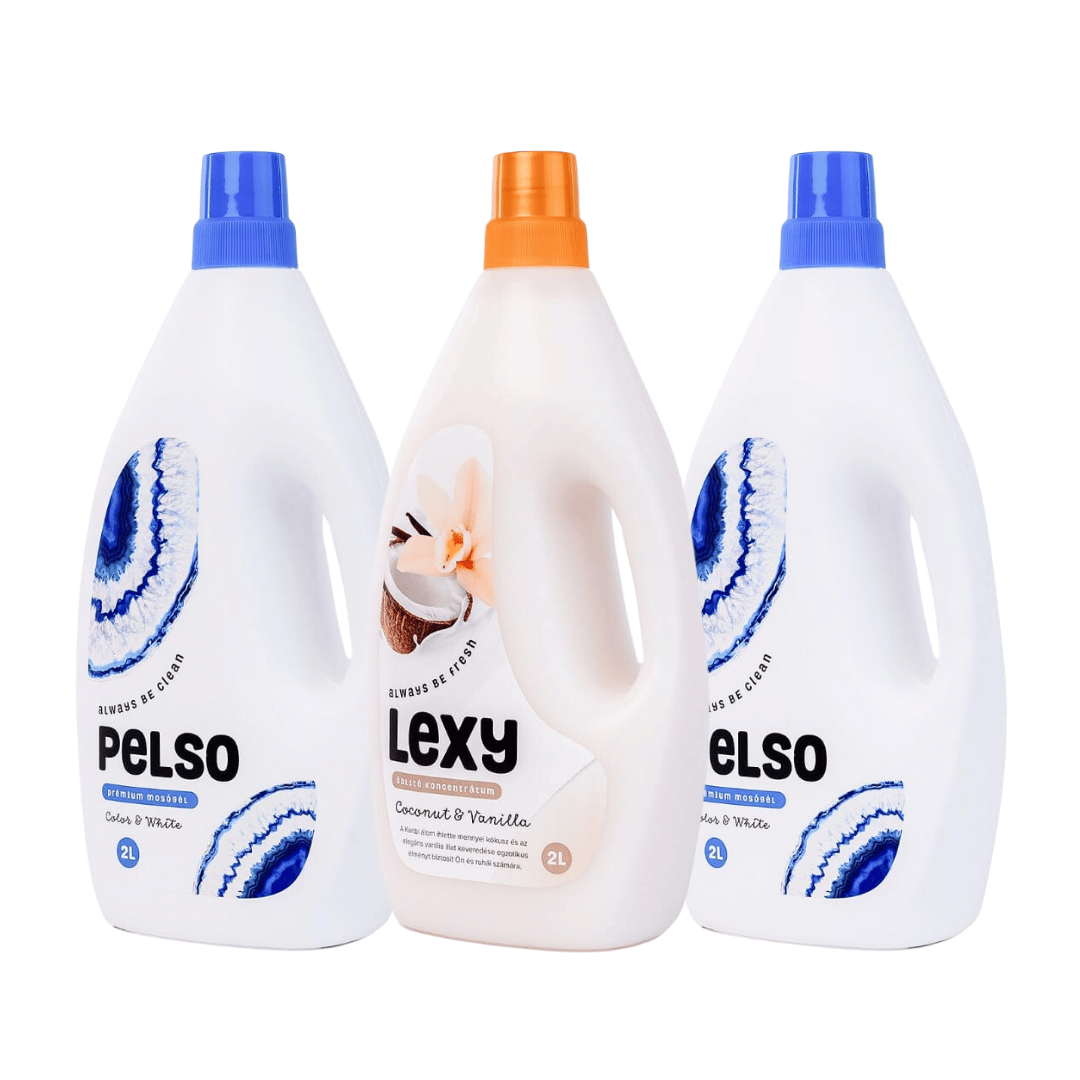 Pachet cu 2x Detergent Pelso Color & White 2L + 1x Balsam Lexy Coconut Vanilla 2L