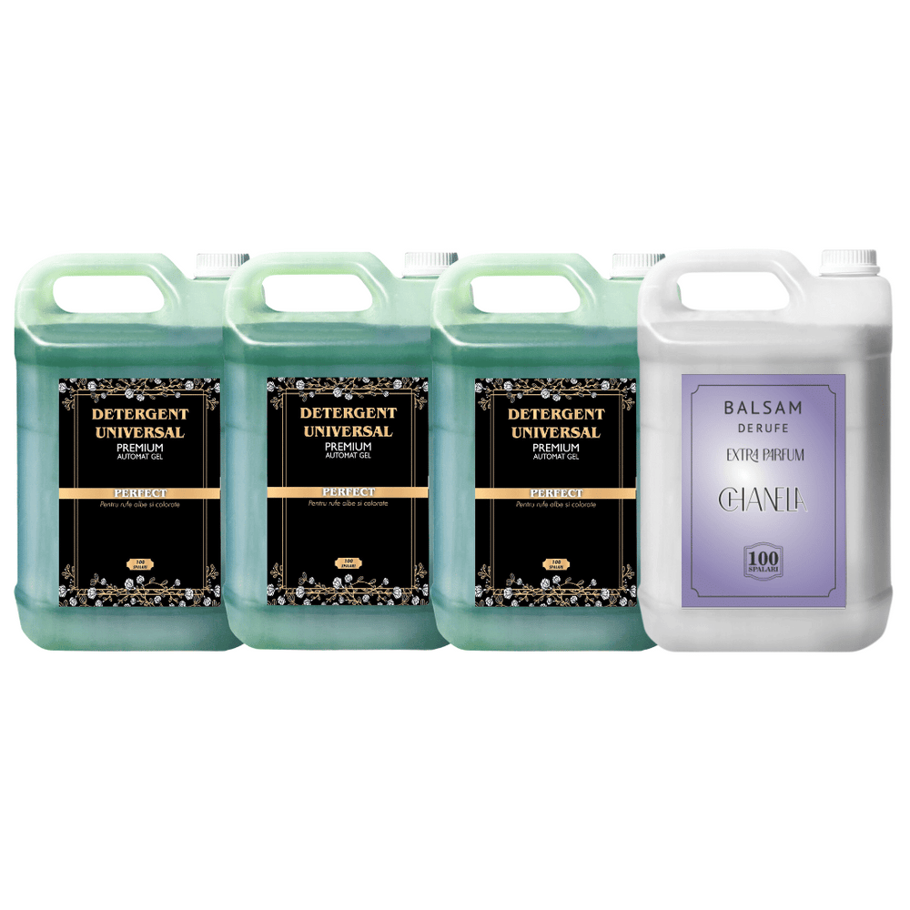 Pachet 3x Detergent Automat Gel + 1x Balsam de rufe Extra Parfum Chanela